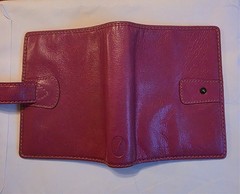 RARE Filofax Malden Pink Fuchsia Leather Pocket M6 Ring Organizer Planner Binder