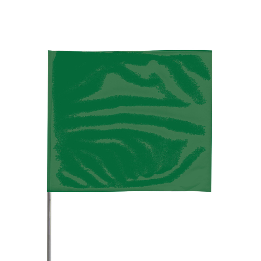 Presco 21 in. Steel Wire Staff Marking Flags [2.5 in. x 3 in. Flag]: 2 in. x 21