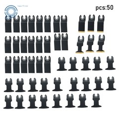 50PCS 4 Types Titanium Oscillating Tool Blades Curved Edge Oscillating Saw Blade