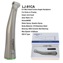 LANJING Endo Handpiece 8:1 Contra Angle Dental Endodontic Push Button Mini Head