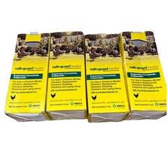 (4 pack) Safe-Guard AquaSol Dewormer for Backyard Chickens, 4 @ 3mL each