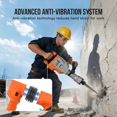 1700W Electric Demolition rotary hammer – 1900 BPM, 60J Impact Energy, Heavy-Du