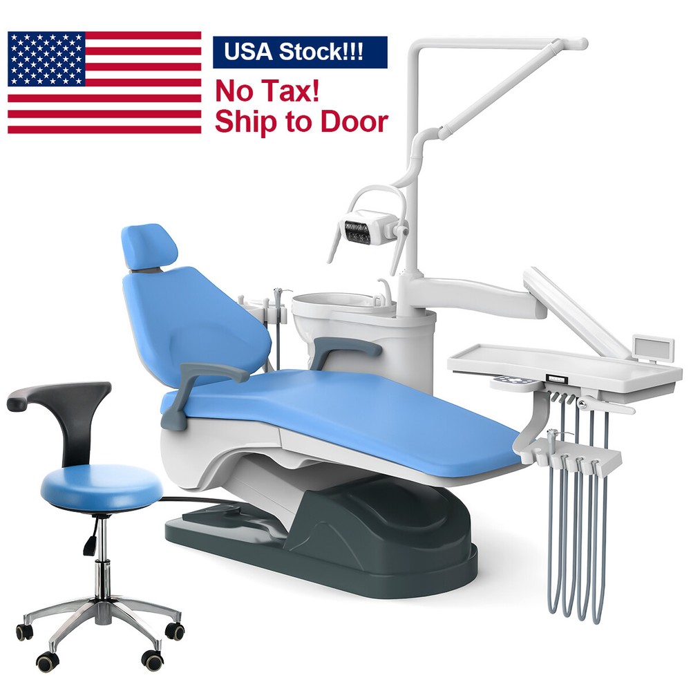 Dental Unit Chair DC Motor FDA/Mobile Delivery Unit Cart with Air Compressor 4H
