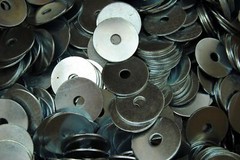 50 Lb Box 1/4 x 1-1/4 Fender Washers Zinc Plated Approx. 2,300 pcs BULK