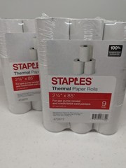 Thermal Paper Rolls 2 1/4″ X 85′ 9 Rolls ( 472872 ) Staples Set of 2