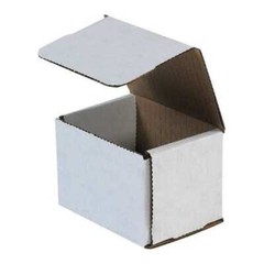 Zoro Select M433 Corrugated Mailers, 4″ X 3″ X 3″, White, 50/Bundle