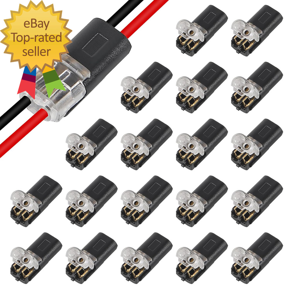 20Pcs Double Wire Plug n Connector Led Light Strip Connectors 2 Pin in unique