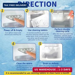 Ice Machine Cleaner Maker and Descaler – 24 Ice Maker Cleaner Tablets Compatible
