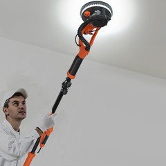 Electric Foldable Drywall Sander 6 Variable Speeds 750W with Vacuum & LED Lights