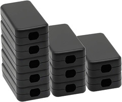 5 Pieces Plastic Project Boxes Junction Case for Electronic Project, Black 3.1 X