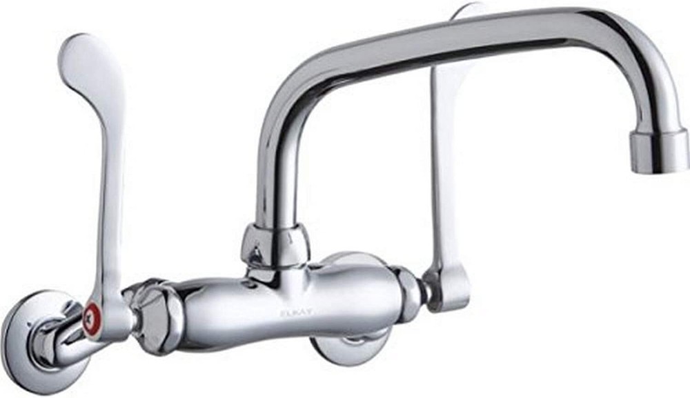 Elkay Foodservice LK945AT10T6T Adjustable Centers, Wall-Mount Faucet, Chrome