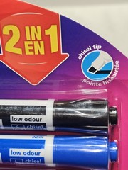 Expo 2 in 1 Dual Ended Dry Erase Markers Assorted Colors 8 Count Chisel Tip