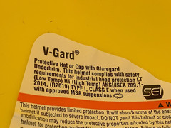 MSA V-Gard Slotted Full Brim Hard Hat w/ Fas-Trac III Suspension – Yellow