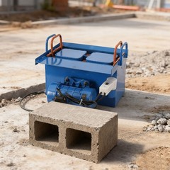 110V 550W Hollow Block Making Machine For 15.74X7.87X7.87inch Size 2Holes Brick