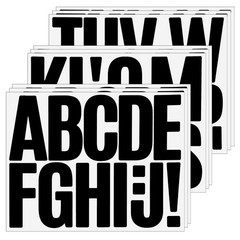 108 PCS Black Letter Stickers, 3 Inch Stick on Letters, Self Adhesive Alphabet S