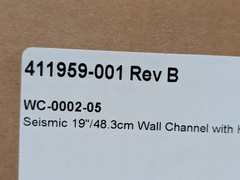GCX WC-0002-05 seismic 19in wall channel with hardware 411959-001 Rev B as shown