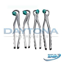 Dental Extraction Physics Forceps Standard Series Set of 4 Pcs with Bumpers