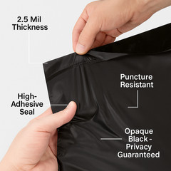 Black Poly Mailers Shipping Bags Self Seal Envelopes for eBay Shipping Bulk