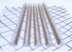 2 PIECES 1/2″ x 1/2″ x 3/4″ CLEAR ACRYLIC PLEXIGLASS TRIANGLE ROD 24” INCH LONG