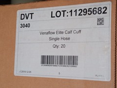 1 Case of Stryker 3040 Venaflow Elite Calf Cuff Single Hose, 20/box, as shown