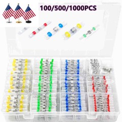 100-1000 Solder Seal Sleeve Terminal Waterproof Heat Shrink Butt Wire Connectors