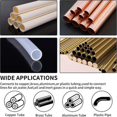 Brass Compression Ferrules Kit – 50 Pieces 3/8 Inch Inch 50 pcs