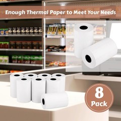 Thermal Receipt Paper 21/4 Inch x 55 Ft Credit Card Machine POS Printer 8 PCS