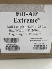 8” x 3” SEALED AIR Fill-Air Extreme Bubble Pillows Film Roll 4200’, 100930954