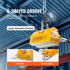Uimoso Permanent Magnetic Lifter Lifting Magnet 1320 lbs/600 kg Neodymium Hoist