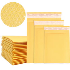 1Pc 4×8″ Self Seal Kraft Bubble Mailers Padded Envelopes Yellow Shipping Bags
