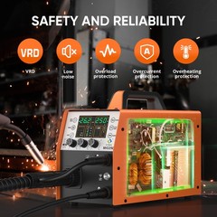 6IN1 MIG Welder 250Amp 230V Aluminum MIG Gas Gasless MIG MMA Welding Machine Set