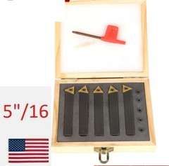 25 pc 5/16″ Indexable Carbide C6 Insert Tool Bit & Holder Mini Lathe Set
