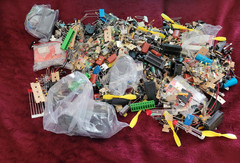 2lbs+ Large Grab Bag of Electronic Components – *See photos + desc*