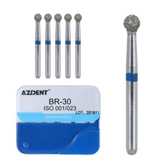 100pcs Dental Diamond Burs Medium Friction Grip 1.6MM for High Speed Handpiece