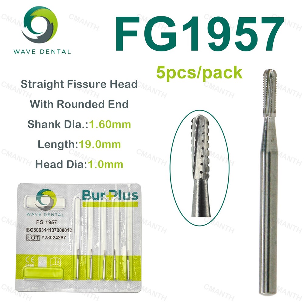 WAVE Dental Straight Fissure Bur Metal Cutting Bur Tungsten Carbide Dia.1.6mm FG