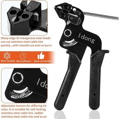 Cable Tie Tool Gun Stainless Steel Cable Tie Tool With 100pcs Metal Zip Ties