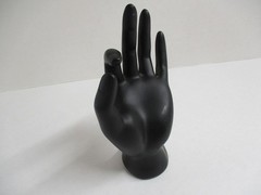 Hand Mannequin Black Display Unisex Solid Strong Still Finger Palm Ok Gesture