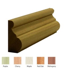 EWBC13 Traditional Base Cap Moulding, 11/16″ x 1-3/8″ Unfinished Solid Hardwood