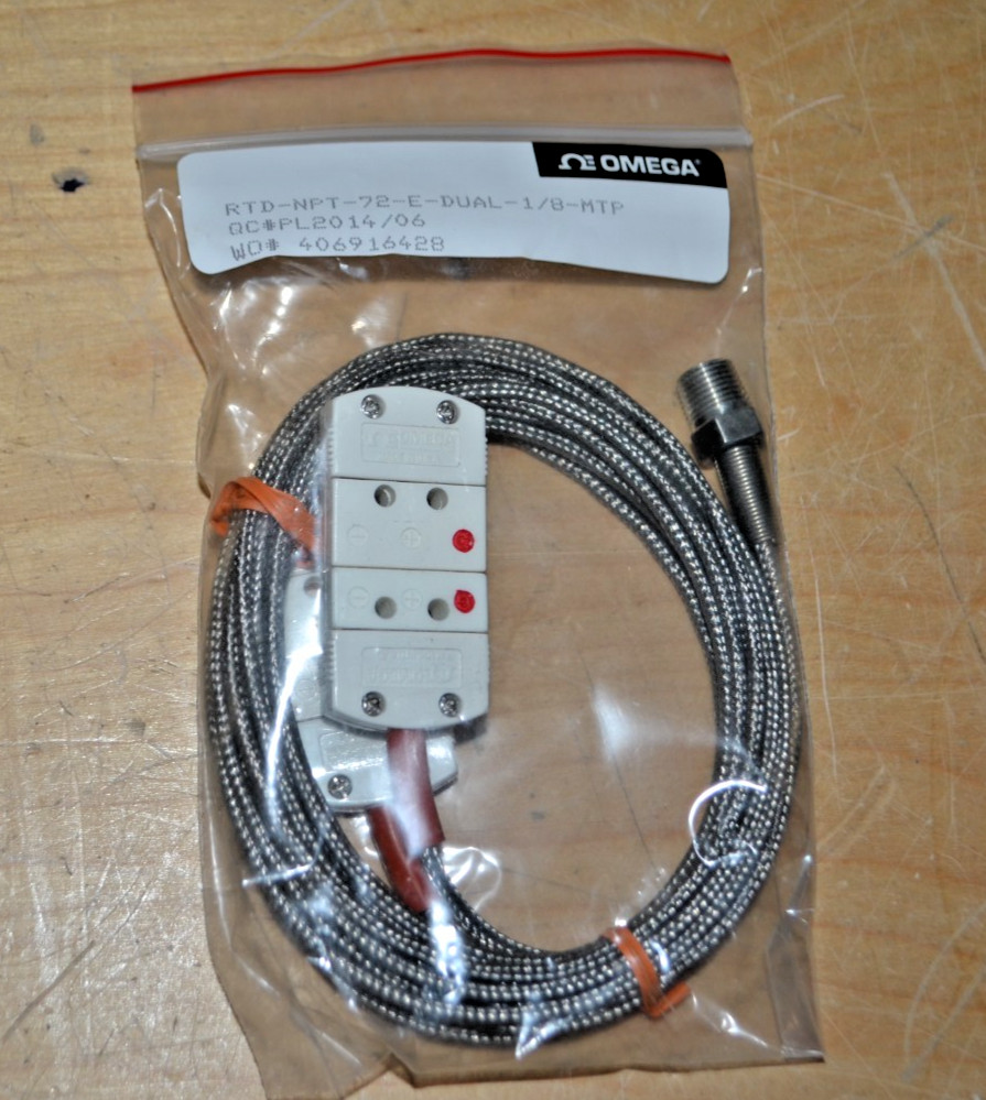 Omega ~ RTD-NPT-72-E-DUAL-1/8-MTP ~ Sensor , New