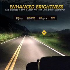 5×7 LED Headlight 7×6 H6054 Headlights with Blue Halo Amber Turn Signal Compa…