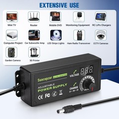 60W Power Supply Adjustable DC 3V ~ 12V 5A, Variable Universal 3-12V 5A