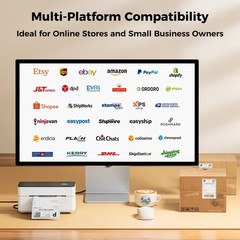 SVANTTO Bluetooth Shipping Label Printer 4×6, Wireless Thermal White