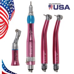 Dental High Low Speed Handpieces 4 Hole Air Turbine Kit NSK Pana Max Style Pink