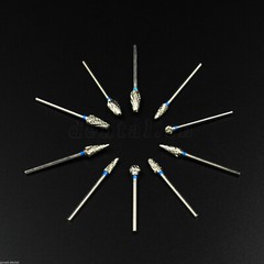 10 Pcs Dental Lab Tungsten Steel Carbide Burs Polishing Bur Drills HP 2.35mm