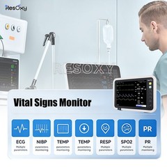 12-Inch Patient Vital Signs Monitor Multi-Parameter ECG/NIBP/TEMP/RESP/SPO2/PR