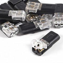 20Pcs Double-Wire Plug-In Connector Led Light Strip Connectors 2 Pin, Quick Spli