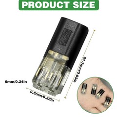 50 Pcs Solderless 2 Pin Wire Connectors Quick Splice Low Voltage Terminals Kit