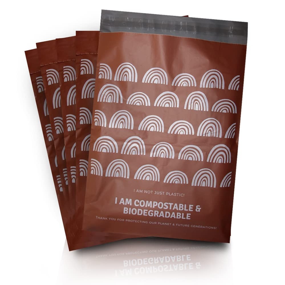 10 inches x 13 inches Compostable Mailers (50 Pack) Biodegradable Boho Design…