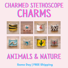CharMED Stackable Stethoscope Bling Charms | Animals & Nature