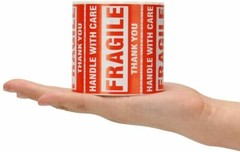 2000 2×3″inch Fragile Handle with Care Thank You Labels Stickers Warning Remind